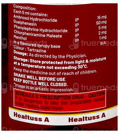 Healtuss A Syrup 100Ml Healtuss A Syrup 100Ml